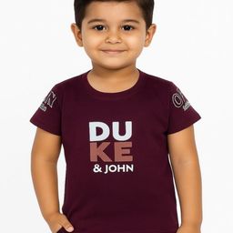 YK Boys Typography Printed Round Neck T-shirt-image-81