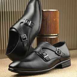 BUCIK Men Round Toe Formal Monk Shoes-picture-20