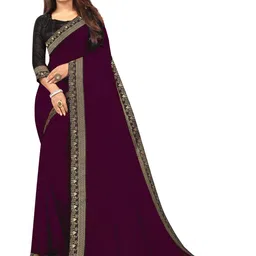 limtd Solid Pure Georgette Saree-picture-33
