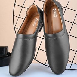 HERE&NOW Grey Casual Shoes Slip-On for Men-image-20
