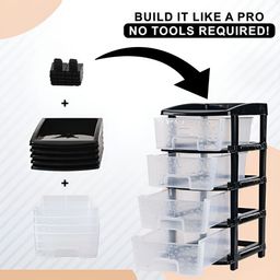 RUBOXA Transparent Set of 1 Regular Drawer Organiser Organisers image 4