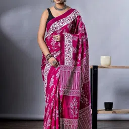 Lovwear Purple Pure Cotton Sarees-picture-20