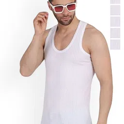 CAVENDERS Pack Of 6 Pure Cotton Undershirt Vests White Pure CottonDno-v175st-image-51