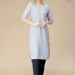 Moda Rapido Women Printed Regular Kurta with Trousers-image-86
