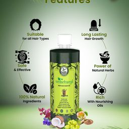 Vedacharya Set Of 3 Adivasi Hair Oil With Bhringraj For Hair Growth - 500 ml Each image 2