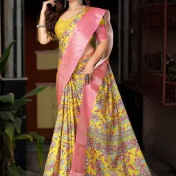 J 6 DESIGNER Ethnic MotifsPrinted Saree With Blouse Piece-picture-4