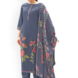 DRAVINAM Trends Embroidered Unstitched Dress Material-image-43