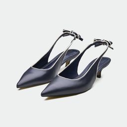 Oroh Women Leather Party Kitten HeelsPumps with Bows-24