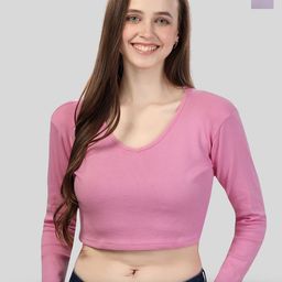 Fabme Women Pack of 2 Cotton Crop Top-image-15