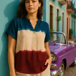 Maaesa Women Regular Fit Tie And Dye Casual Top-image-43