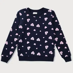 Gini and Jony Girls Conversational Printed Round Neck Cotton Pullover Sweatshirt-image-67