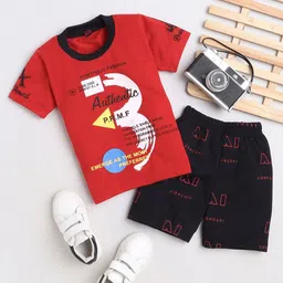 BAESD Kids Printed Short Sleeves T-shirt With Shorts-22