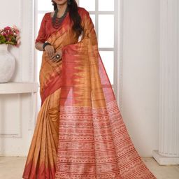 Anouk Solid Printed Tussar Saree-67