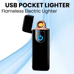 USB (Cigarette Lighter) for Smoking Windproof Slim Lighter with FingerprintH170 USB (Cigarette Lighter) for Smoking Windproof Slim Lighter with FingerprintH170 Pocket Lighter-image-3