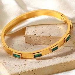 DIVASTRI Women Antique Gold-Plated Kada Bracelet-image-37