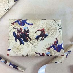La Trove Kids Set Of 5 Self Design Spider Man Design Gift Wrapping Paper-image-39