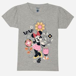 YK Disney Girls Graphic Minnie Mouse Printed Round Neck Pure Cotton T-shirt-image-28