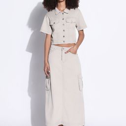 SHOWOFF Short Sleeves Shirt Collar Waistcoat With Skirt-picture-33