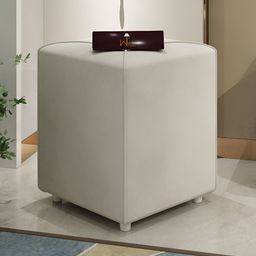 Wooden Twist Beige Wooden Square Ottoman-image-44