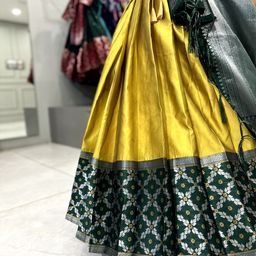 Payu Semi-Stitched Lehenga & Unstitched Blouse With Dupatta image 4