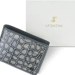 Mochi Men Abstract Textured Leather Two Fold Wallet image 3