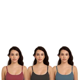 Women Cotton Maroon,Black,Dark Green Non Padded Non-Wired Lingerie Bra Sport wear Gym Crop Tank Top-picture-17