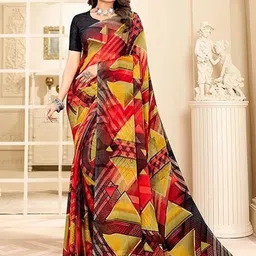 Reboot Fashions Printed Pure Chiffon Saree-picture-18