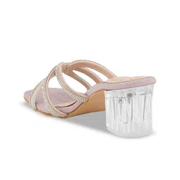 Stylestry Printed Block Sandals with Bows image 3