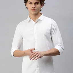 SHOWOFF Men Premium Slim Fit Spread Collar Solid Cotton Casual Shirt-image-77