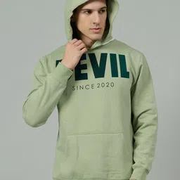 GO DEVIL Men Printed Hooded Sweatshirt-image-90