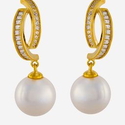 Kushal's Fashion Jewellery Gold-Plated Party Zircon Contemporary Drop Earrings-picture-25