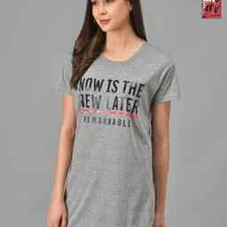 Christy World Women 2 Printed Extended Sleeves T-shirt-image-88