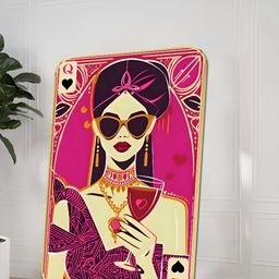 Myntra Elegant Homes Pink & Brown Printed Wooden Wall Art-image-48