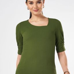 Annabelle by Pantaloons Women Solid V-Neck Top-picture-14