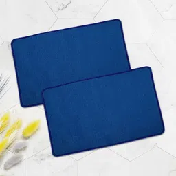 Aura 2Pcs Blue Microfibre Anti-Skid Doormats-image-34