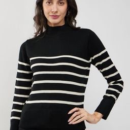 FableStreet Women Striped Pullover-image-73