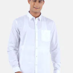 Ramraj Men Spread Collar Solid Cotton Casual Shirt-image-45