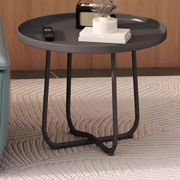 Arhat Organizers Black Round Metal Coffee Table-image-14