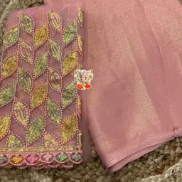 PAYAL CREATION Solid Pure Chiffon Heavy Work Maheshwari Saree-image-78