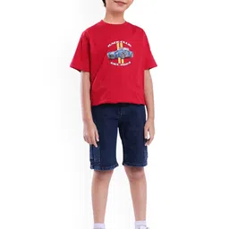 RARE ONES Boys Solid Denim Shorts-image-37