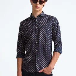 Flying Machine Men Micro Ditsy Printed Slim Fit Casual Shirt-image-85