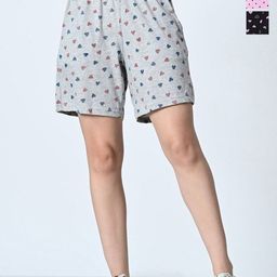 BAESD Women Printed High-Rise Shorts-image-23