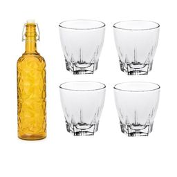SOMIL Yellow Glass Airtight Can Bottle-image-107