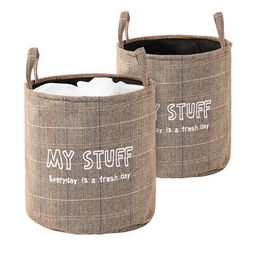 Kuber Industries Khaki Set of 2 Regular Multi-Utility Organisers-16