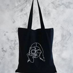 the sack co Black Cotton Tote Bag-image-86