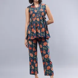 CORDSET Printed Pure Cotton Tunic & Trousers Co-Ords-picture-47