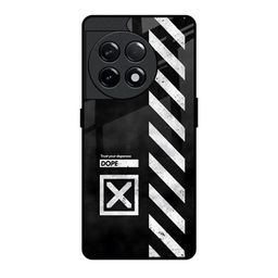 QRIOH Geometric Printed Sleek & Lightweight Silicone OnePlus 11R 5G Glass Back Case-image-93