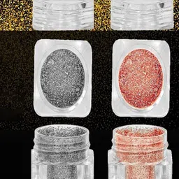 Veoni BELLE Set Of 2 Loose Pigments HD Shimmer Eyeshadow- 5 g Each- Grey & Rose-54