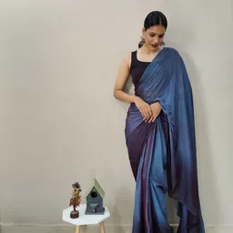 HERE&NOW Satin Jamdani Saree-image-63