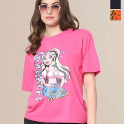 Mast & Harbour Pack Of 3 Graphic Printed Round Neck Oversized Cotton T-shirt-image-65